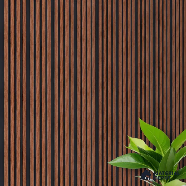 Wooden Look PN 00645 8 ft x 4.8 inch Charcoal Panel - 11 mm | Suitable for Feature Wall, TV Unit & Living Room | Width is Subjected to 5% Variation