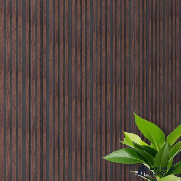 Wooden Look PN 00646 8 ft x 4.8 inch Charcoal Panel - 11 mm | Suitable for Feature Wall, TV Unit & Living Room | Width is Subjected to 5% Variation