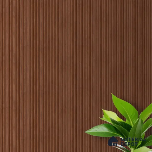 Brown Wooden Louver PN 00650 8 ft x 4.8 inch Charcoal Panel - 11 mm | Suitable for Feature Wall, TV Unit & Living Room | Width is Subjected to 5% Variation