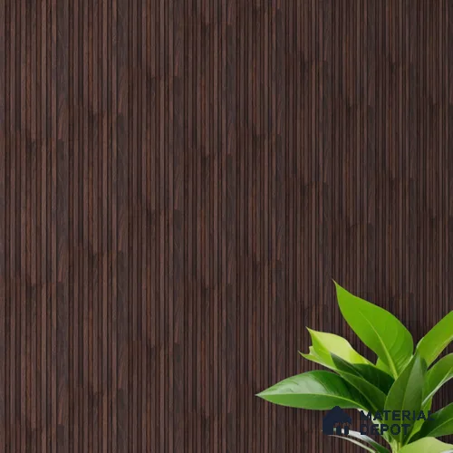Brown Wooden Louver PN 00651 8 ft x 4.8 inch Charcoal Panel - 11 mm | Suitable for Feature Wall, TV Unit & Living Room | Width is Subjected to 5% Variation