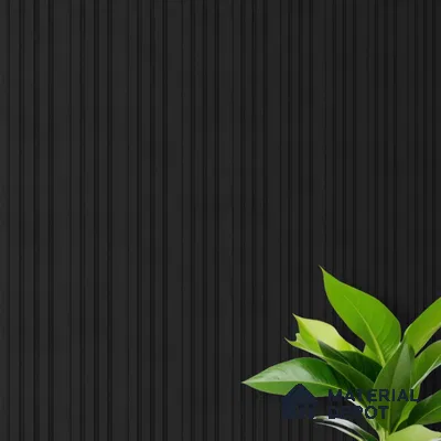 Graphite Black Plain Colour Look PN 03396 9.5 ft x 4.8 inch Charcoal Panel - 11 mm | Suitable for Feature Wall, TV Unit & Living Room | Width is Subjected to 5% Variation