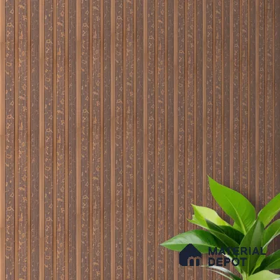 Brown Luxury Louver PN 03560 9.5 ft x 4.8 inch Charcoal Panel - 11 mm | Suitable for Feature Wall, TV Unit & Living Room | Width is Subjected to 5% Variation