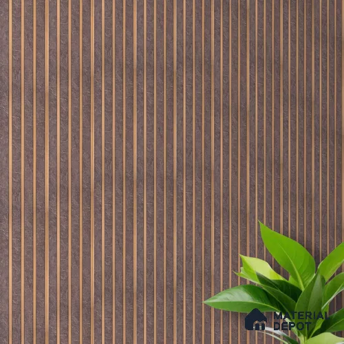 Brown Stone Louver PN 05546 8 ft x 6 inch Charcoal Panel - 7 mm | Suitable for Feature Wall, TV Unit & Living Room | Width is Subjected to 5% Variation