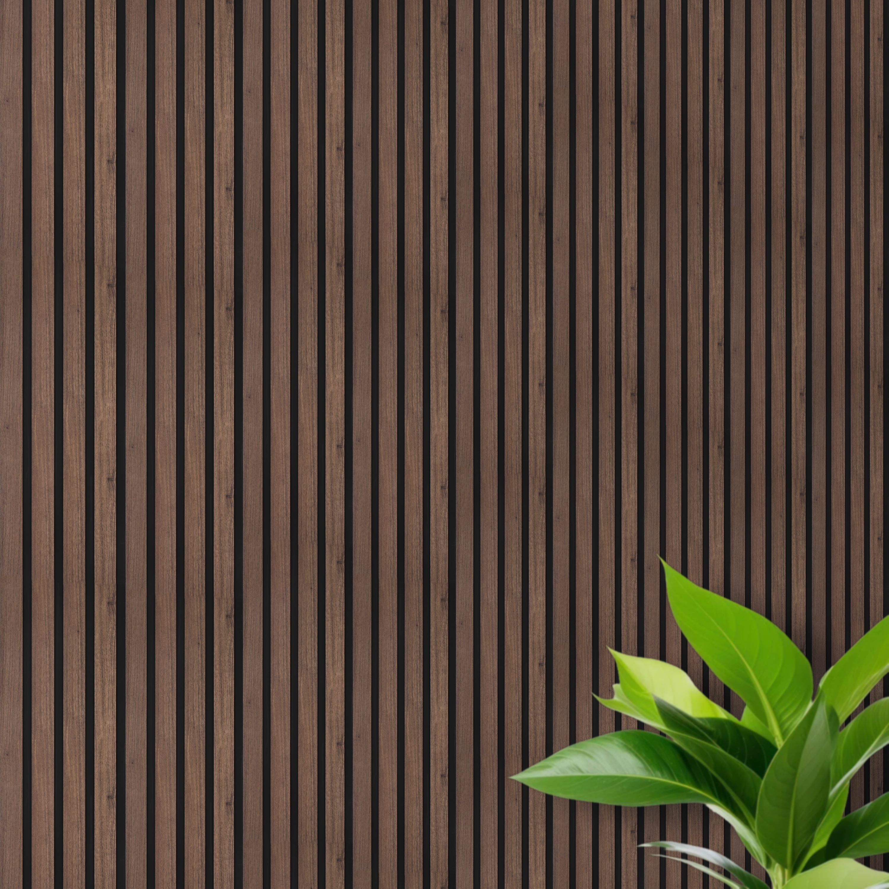 Brown Wooden Louver PN 05547 8 ft x 6 inch Charcoal Panel - 7 mm | Suitable for Feature Wall, TV Unit & Living Room | Width is Subjected to 5% Variation