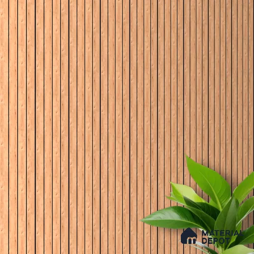 Brown Wooden Louver PN 05555 9.5 ft x 12 inch Charcoal Panel - 6 mm | Suitable for Feature Wall, TV Unit & Living Room | Width is Subjected to 5% Variation
