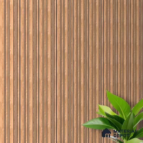 Brown Wooden Louver PN 05557 9.5 ft x 12 inch Charcoal Panel - 6 mm | Suitable for Feature Wall, TV Unit & Living Room | Width is Subjected to 5% Variation