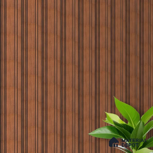 Brown Wooden Louver PN 05558 9.5 ft x 12 inch Charcoal Panel - 6 mm | Suitable for Feature Wall, TV Unit & Living Room | Width is Subjected to 5% Variation