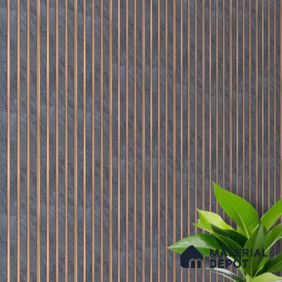 Dark Grey Stone Look PN 05635 8 ft x 6 inch Charcoal Panel - 7 mm | Suitable for Feature Wall, TV Unit & Living Room | Width is Subjected to 5% Variation