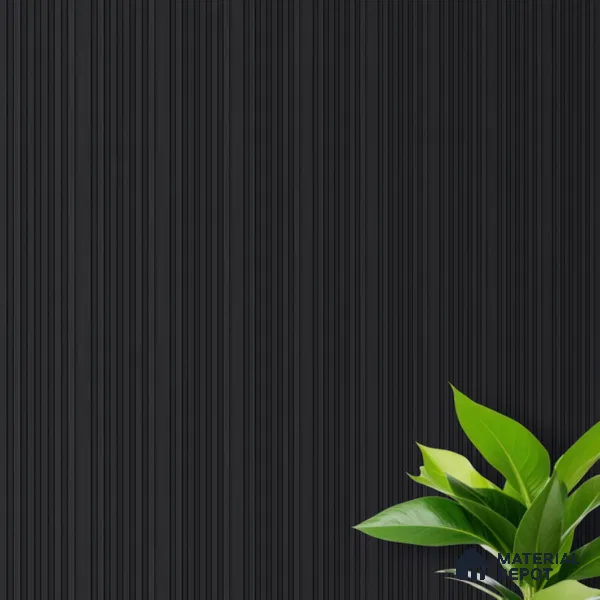 Graphite Black Plain Colour Look PN 05654 8 ft x 4.8 inch Charcoal Panel - 11 mm | Suitable for Feature Wall, TV Unit & Living Room | Width is Subjected to 5% Variation