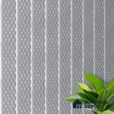 Cloud Grey Metallic Look PN 06073 9.5 ft x 4.7 inch Charcoal Panel - 7 mm | Suitable for Feature Wall, TV Unit & Living Room | Width is Subjected to 5% Variation
