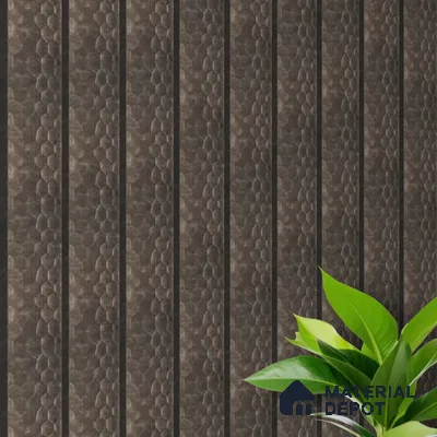 Geometric Louver PN 06074 9.5 ft x 4.7 inch Charcoal Panel - 7 mm | Suitable for Feature Wall, TV Unit & Living Room | Width is Subjected to 5% Variation