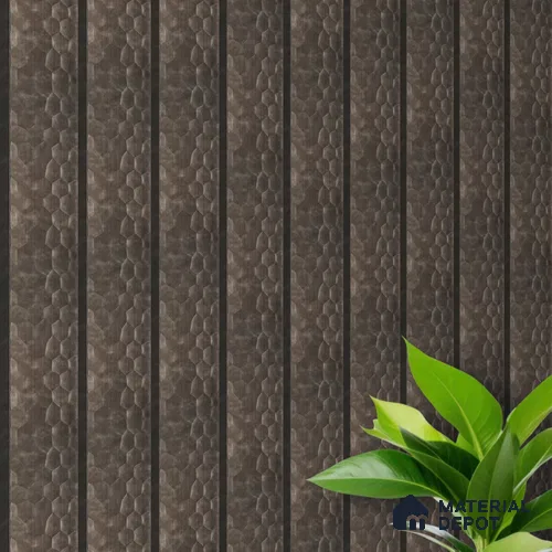 Geometric Louver PN 06074 9.5 ft x 4.7 inch Charcoal Panel - 7 mm | Suitable for Feature Wall, TV Unit & Living Room | Width is Subjected to 5% Variation