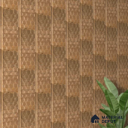 Geometric Louver PN 06075 9.5 ft x 4.7 inch Charcoal Panel - 7 mm | Suitable for Feature Wall, TV Unit & Living Room | Width is Subjected to 5% Variation