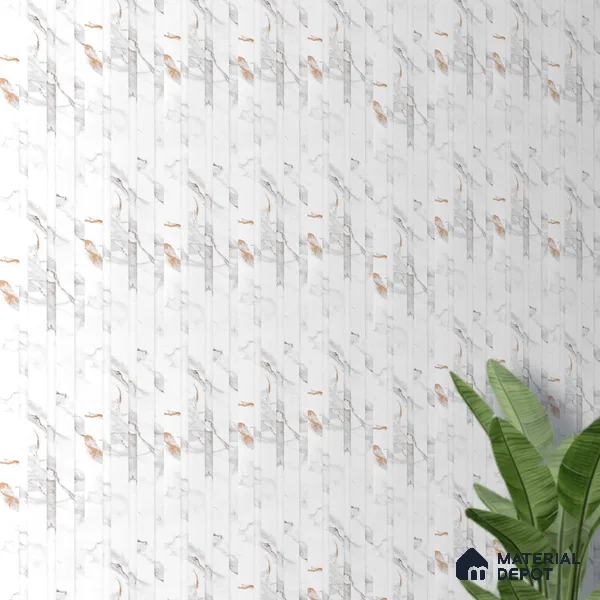 Marble Louver PN 06086 9.5 ft x 4.6 inch Charcoal Panel - 8 mm | Suitable for Feature Wall, TV Unit & Living Room | Width is Subjected to 5% Variation