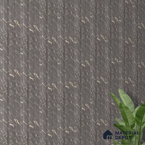 Marble Louver PN 06087 9.5 ft x 4.6 inch Charcoal Panel - 8 mm | Suitable for Feature Wall, TV Unit & Living Room | Width is Subjected to 5% Variation
