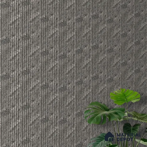 PN 06905 8 ft x 6 inch Charcoal Louvers/Panels - 6 mm