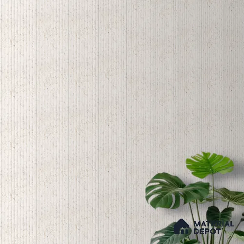 PN 06968 Marble Look Louver1 8 ft x 0.83 ft Texture Finish  - 10 mm | Suitable for Feature Wall, TV Unit & Living Room
