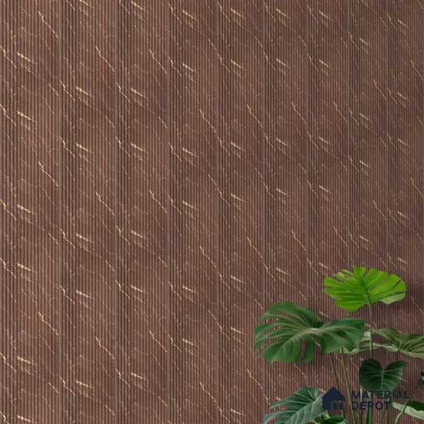 Cappucino Brown Marble Look PN 07009 8 ft x 6.1 inch Charcoal Panel - 7 mm | Suitable for Feature Wall, TV Unit & Living Room | Width is Subjected to 5% Variation
