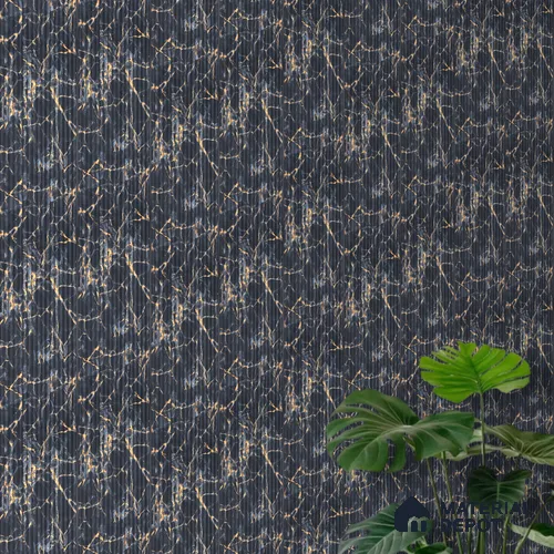 Blue Marble Look Charcoal Louver/Panel 8 ft x 6.1 inch - 7 mm | Ideal for Feature Wall, Living Room, Bedroom, Home, TV Unit | PN 07010