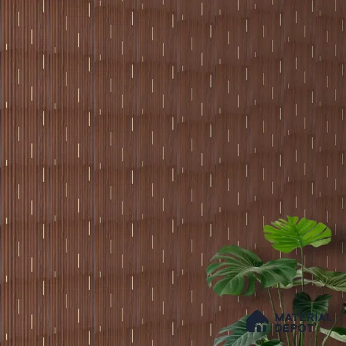 Brown Patterned Look Charcoal Louver/Panel 9.5 ft x 1 ft - 6 mm | Ideal for Feature Wall, Living Room, Bedroom, Home, TV Unit | PN 07016