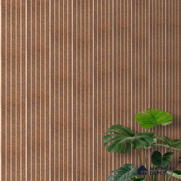 Nutmeg Brown Stone Look PN 07036 9.5 ft x 7.8 inch Charcoal Panel - 6 mm | Suitable for Feature Wall, TV Unit & Living Room | Width is Subjected to 5% Variation