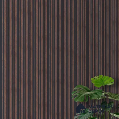 Brown Wooden Look Charcoal Louver/Panel 8 ft x 4.9 inch - 11 mm | Ideal for Feature Wall, Living Room, Bedroom, Home, TV Unit | PN 07048