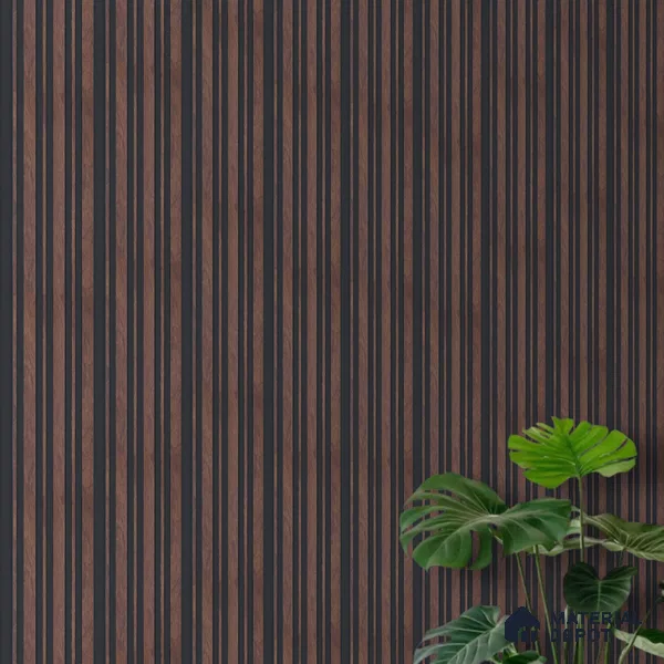 Brown Wooden Look Charcoal Louver/Panel 8 ft x 4.9 inch - 11 mm | Ideal for Feature Wall, Living Room, Bedroom, Home, TV Unit | PN 07048
