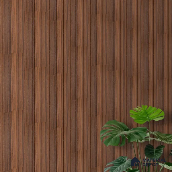Brown Wooden Look Charcoal Louver/Panel 9.5 ft x 4.6 inch - 8 mm | Ideal for Feature Wall, Living Room, Bedroom, Home, TV Unit | PN 07062