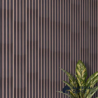 Brown Wooden Look Charcoal Louver/Panel 9.5 ft x 6 inch - 6 mm | Ideal for Feature Wall, Living Room, Bedroom, Home, TV Unit | PN 07123