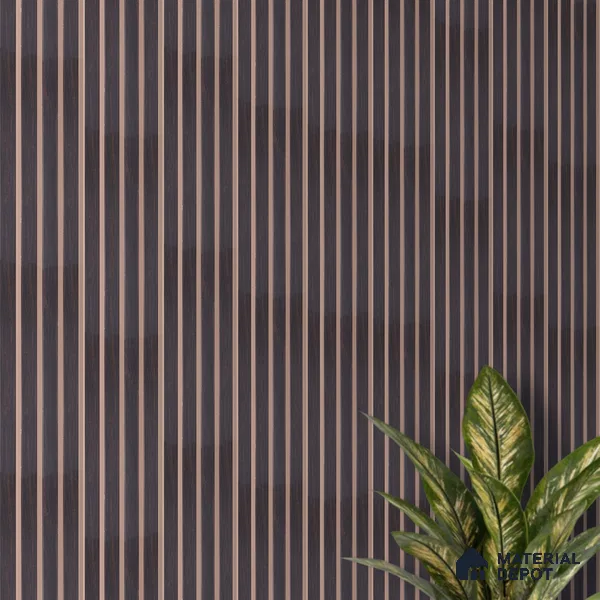 Brown Wooden Look Charcoal Louver/Panel 9.5 ft x 6 inch - 6 mm | Ideal for Feature Wall, Living Room, Bedroom, Home, TV Unit | PN 07123