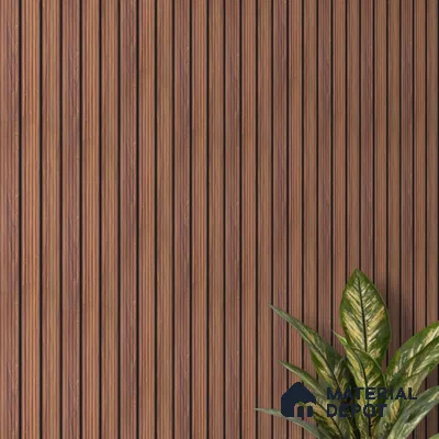 Brown Wooden Look Charcoal Louver/Panel 9.5 ft x 6 inch - 6 mm | Ideal for Feature Wall, Living Room, Bedroom, Home, TV Unit | PN 07138