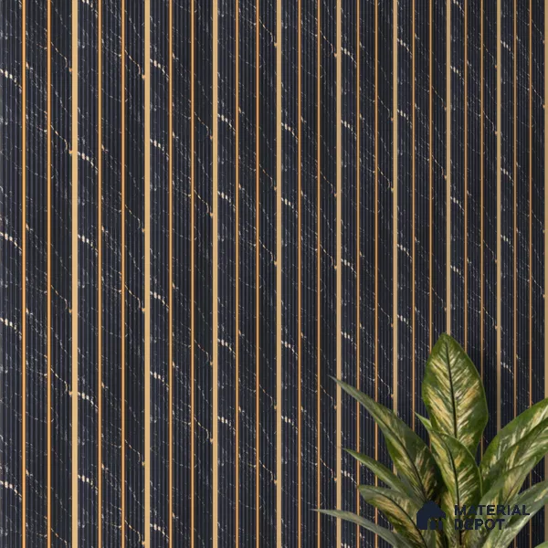 Graphite Black Marble Look PN 07445 8 ft x 4.8 inch PVC Panel - 10 mm | Suitable for Living Room, Bedroom & Office | Width is Subjected to 5% Variation
