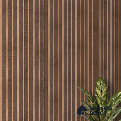 Cappucino Brown Leather Look PN 07456 8 ft x 4.8 inch PVC Panel - 10 mm | Suitable for Living Room, Bedroom & Office | Width is Subjected to 5% Variation
