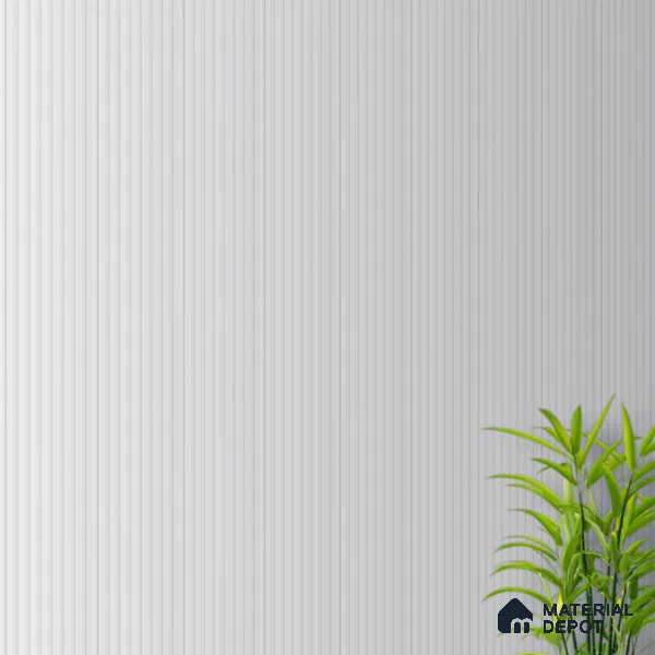 Dove Grey Plain Colour Look PN 07477 8 ft x 4.8 inch PVC Panel - 10 mm | Suitable for Living Room, Bedroom & Office | Width is Subjected to 5% Variation