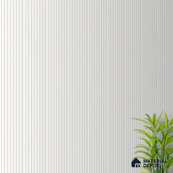 Ivory Beige Plain Colour Look PN 07478 8 ft x 4.8 inch PVC Panel - 10 mm | Suitable for Living Room, Bedroom & Office | Width is Subjected to 5% Variation