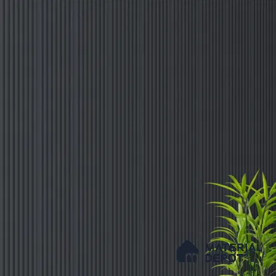 Graphite Grey Plain Colour Look PN 07482 8 ft x 4.8 inch PVC Panel - 10 mm | Suitable for Living Room, Bedroom & Office | Width is Subjected to 5% Variation