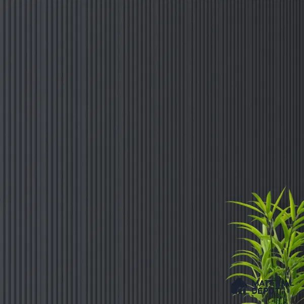 Graphite Grey Plain Colour Look PN 07482 8 ft x 4.8 inch PVC Panel - 10 mm | Suitable for Living Room, Bedroom & Office | Width is Subjected to 5% Variation