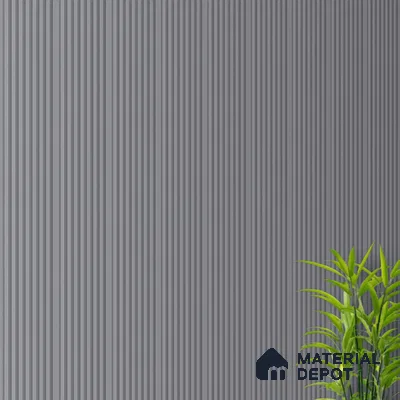Mist Grey Plain Colour Look PN 07483 8 ft x 4.8 inch PVC Panel - 10 mm | Suitable for Living Room, Bedroom & Office | Width is Subjected to 5% Variation