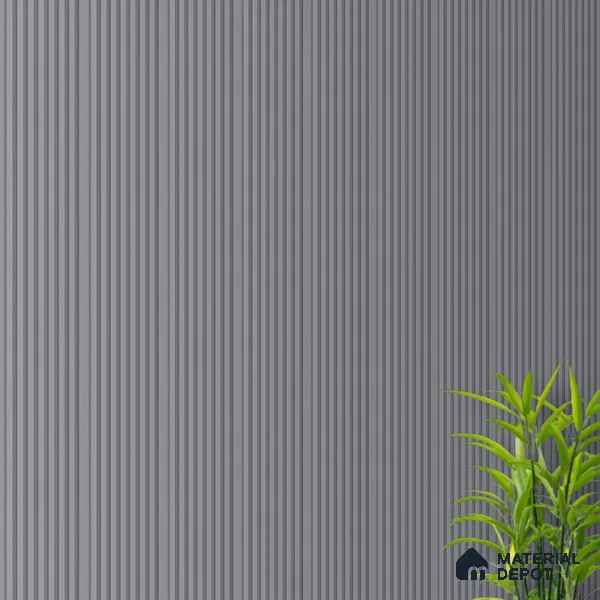 Mist Grey Plain Colour Look PN 07483 8 ft x 4.8 inch PVC Panel - 10 mm | Suitable for Living Room, Bedroom & Office | Width is Subjected to 5% Variation