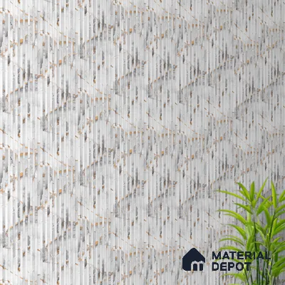 Dove Grey Marble Look PN 07484 8 ft x 4.8 inch PVC Panel - 10 mm | Suitable for Living Room, Bedroom & Office | Width is Subjected to 5% Variation