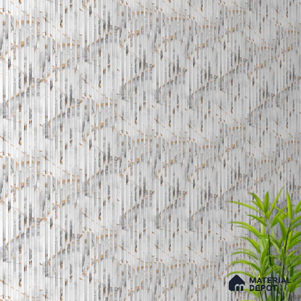 Dove Grey Marble Look PN 07484 8 ft x 4.8 inch PVC Panel - 10 mm | Suitable for Living Room, Bedroom & Office | Width is Subjected to 5% Variation