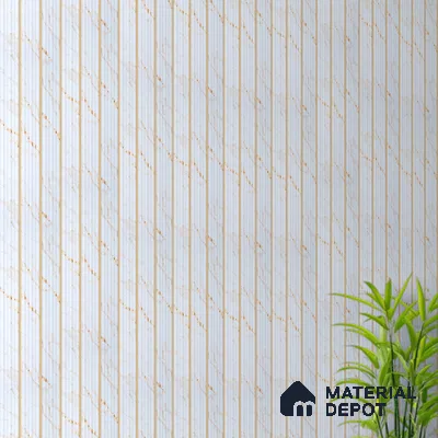 PN 07500 Marble Look Louver 8 ft x 0.5 ft Texture Finish  - 10 mm | Suitable for Feature Wall, TV Unit & Living Room