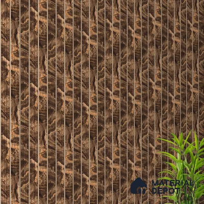 PN 07501 Marble Look Louver 8 ft x 0.5 ft Texture Finish  - 10 mm | Suitable for Feature Wall, TV Unit & Living Room