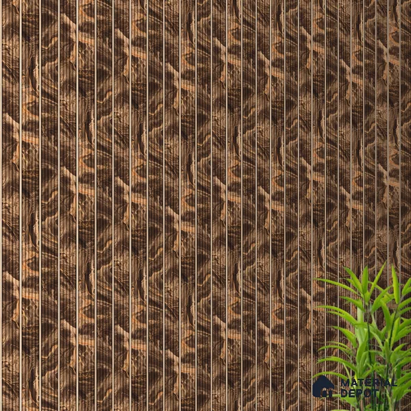 PN 07501 Marble Look Louver 8 ft x 0.5 ft Texture Finish  - 10 mm | Suitable for Feature Wall, TV Unit & Living Room