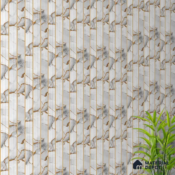 Dove Grey Marble Look PN 07508 8 ft x 6 inch PVC Panel - 10 mm | Suitable for Living Room, Bedroom & Office | Width is Subjected to 5% Variation