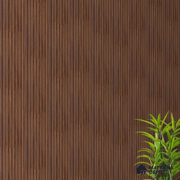 Wooden Look PN 07643 9.5 ft x 4.9 inch Charcoal Panel - 11 mm | Suitable for Feature Wall, Living Room & Bedroom | Width is Subjected to 5% Variation