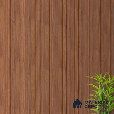Brown Wood PN 07690 9.1 ft x 5 inch Charcoal Louvers/Panels - 12 mm | Suitable for Feature Wall, TV Unit & Living Room | Width is Subjected to 5% Variation