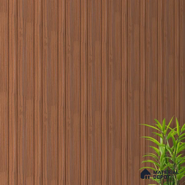 Brown Wood PN 07690 9.1 ft x 5 inch Charcoal Louvers/Panels - 12 mm | Suitable for Feature Wall, TV Unit & Living Room | Width is Subjected to 5% Variation