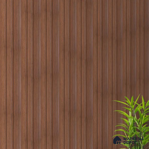 Brown Wood PN 07700 9.1 ft x 5 inch Charcoal Louvers/Panels - 12 mm | Suitable for Feature Wall, TV Unit & Living Room | Width is Subjected to 5% Variation