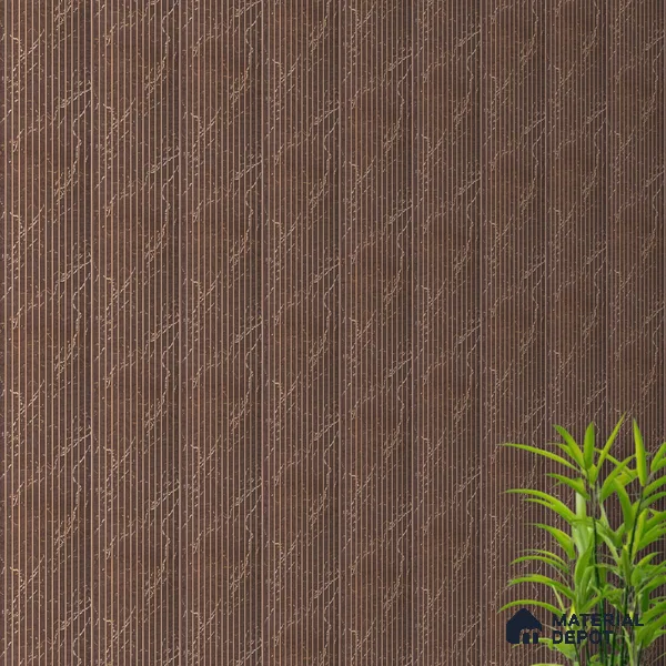 Cappucino Brown Marble Look PN 07820 8 ft x 7.8 inch Charcoal Panel - 6 mm | Suitable for Living Room, Bedroom & Office | Width is Subjected to 5% Variation